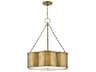 Hinkley Chance 3-Light Heritage Brass Glass Geometric Pendant