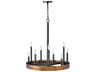 Hinkley Wells 9-Light Weathered Brass Black Candelabra Chandelier
