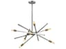 Hinkley Archer 6-Light Brushed Nickel Candelabra Sputnik Chandelier