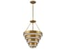 Hinkley Echelon 4-Light Heritage Brass White Tiered Pendant