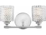 Hinkley Elle 2-Light Chrome Glass Vanity Light