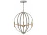 Hinkley Euclid 6-Light Cement Gray Candelabra Chandelier