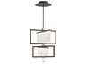 Hinkley Folio 3-Light Black Glass LED Geometric Pendant