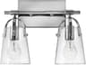 Hinkley Foster 2-Light Chrome Glass Vanity Light