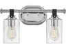 Hinkley Halstead 2-Light Chrome Glass Vanity Light