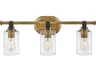 Hinkley Halstead 3-Light Heritage Brass Glass Vanity Light