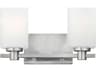 Hinkley Karlie Brushed Nickel Glass Vanity Light