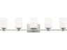 Hinkley Karlie 5-Light Brushed Nickel Glass Vanity Light