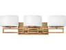 Hinkley Lanza 3-Light Brushed Bronze Glass Vanity Light