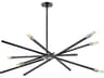 Hinkley Archer 6-Light Satin Black Candelabra Sputnik Chandelier