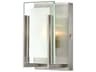 Hinkley Latitude 1-Light Brushed Nickel Glass Wall Sconce