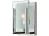 Hinkley Latitude 1-Light Chrome Glass Wall Sconce