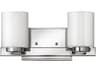 Hinkley Miley 2-Light Chrome Glass Vanity Light