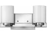 Hinkley Miley 2-Light Chrome Glass LED Vanity Light