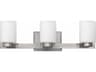 Hinkley Miley 3-Light Brushed Nickel Glass LED Vanity Light