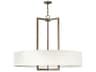 Hinkley Hampton 9-Light Brushed Bronze Off White Drum Pendant