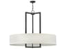 Hinkley Hampton 9-Light Buckeye Bronze Off White Drum Pendant