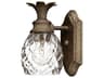 Hinkley Plantation 1-Light Pearl Bronze Glass Wall Sconce