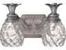 Hinkley Plantation 2-Light Polished Antique Nickel Glass Vanity Light