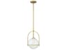 Hinkley Somerset 1-Light Heritage Brass Glass Globe Pendant