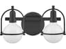 Hinkley Somerset 2-Light Black Glass Vanity Light