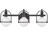 Hinkley Somerset 3-Light Black Glass Vanity Light