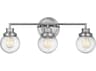 Hinkley Poppy 3-Light Chrome Glass Vanity Light