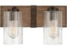 Hinkley Sawyer 2-Light Sequoia Brown Glass Vanity Light