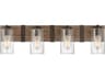Hinkley Sawyer 4-Light Sequoia Brown Glass Vanity Light