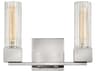 Hinkley Xander 2-Light Polished Nickel Glass Vanity Light
