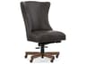 Hooker Furniture Lynn Gray Leather Adjustable Swivel Tilt Executive Desk Chair
