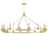 Hudson Valley Allendale 16-Light6-Light Aged Brass Candelabra Round Chandelier