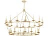 Hudson Valley Allendale 28-Light Aged Brass Candelabra Round Tiered Chandelier