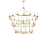 Hudson Valley Allendale 36-Light Aged Brass LED Candelabra Round Tiered Chandelier