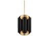 Hudson Valley Banks 6-Light Gold Leaf Black Mini Pendant