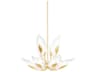 Hudson Valley Blossom 10-Light Gold Leaf Glass Candelabra Round Tiered Chandelier