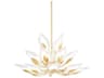 Hudson Valley Blossom 20-Light Gold Leaf Glass Candelabra Round Tiered Chandelier