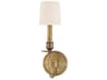 Hudson Valley Cohasset 1-Light Aged Brass Off White Wall Sconce
