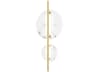 Hudson Valley Croft 2-Light Aged Brass LED Wall Sconce