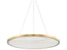 Hudson Valley Eastport 1-Light Aged Brass Glass LED Round Pendant