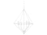 Hudson Valley Haines 4-Light White Plaster LED Candelabra Geometric Chandelier