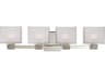 Hudson Valley Hartsdale 4-Light Satin Nickel White Glass Vanity Light