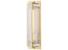 Hudson Valley Hawkins 1-Light Aged Brass Glass Wall Sconce