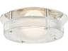 Hudson Valley Heath 1-Light Polished Nickel Glass LED Drum Flush Mount