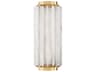 Hudson Valley Hillside 1-Light Aged Brass Glass LED Wall Sconce