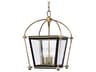 Hudson Valley Hollis 4-Light Aged Brass Clear Glass Candelabra Lantern Chandelier