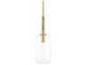 Hudson Valley Lenox Hill 1-Light Aged Brass Glass LED Cylinder Mini Pendant