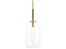 Hudson Valley Lenox Hill 1-Light Aged Brass Glass LED Cylinder Mini Pendant