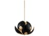 Hudson Valley Lotus 8-Light Gold Leaf Black Pendant