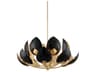 Hudson Valley Lotus 16-Light6-Light Gold Leaf Black Pendant